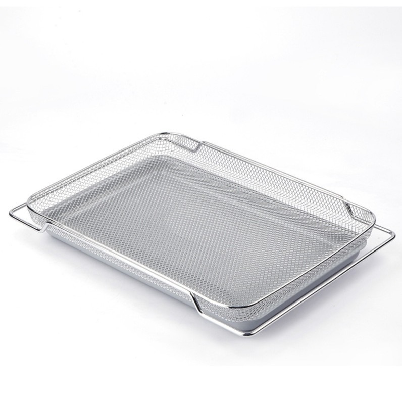 美國亞馬遜熱銷家用烘焙陶瓷塗層烤盤烤箱燒烤網架組/氣炸鍋配件/烤網烤盤套裝組-細節圖2