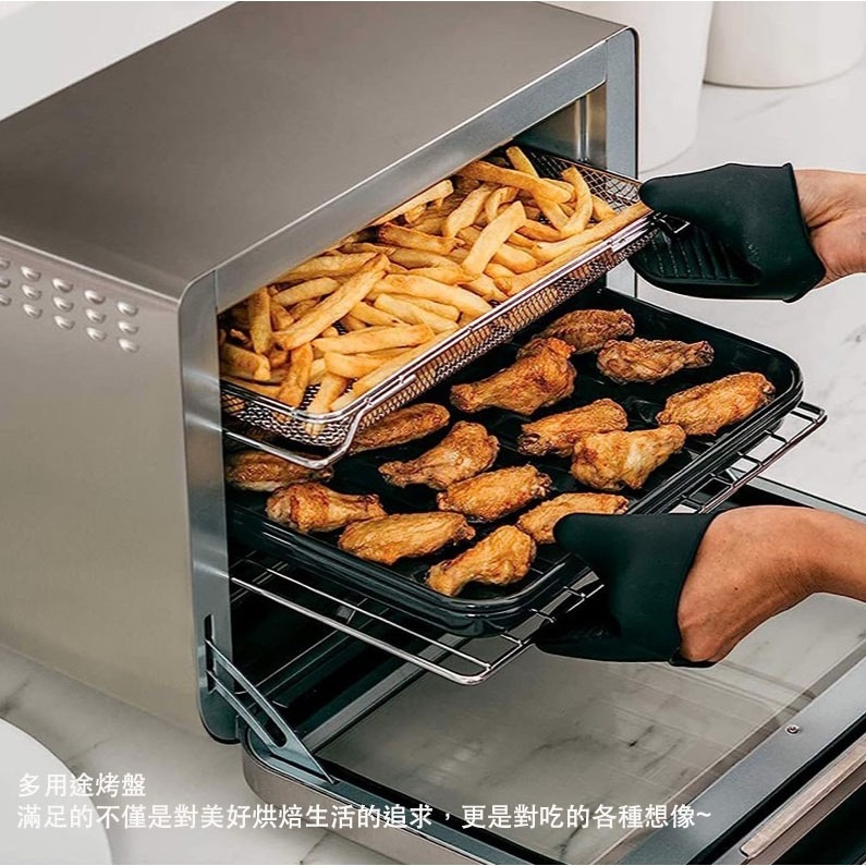 美國亞馬遜熱銷家用烘焙陶瓷塗層烤盤烤箱燒烤網架組/氣炸鍋配件/烤網烤盤套裝組-細節圖8