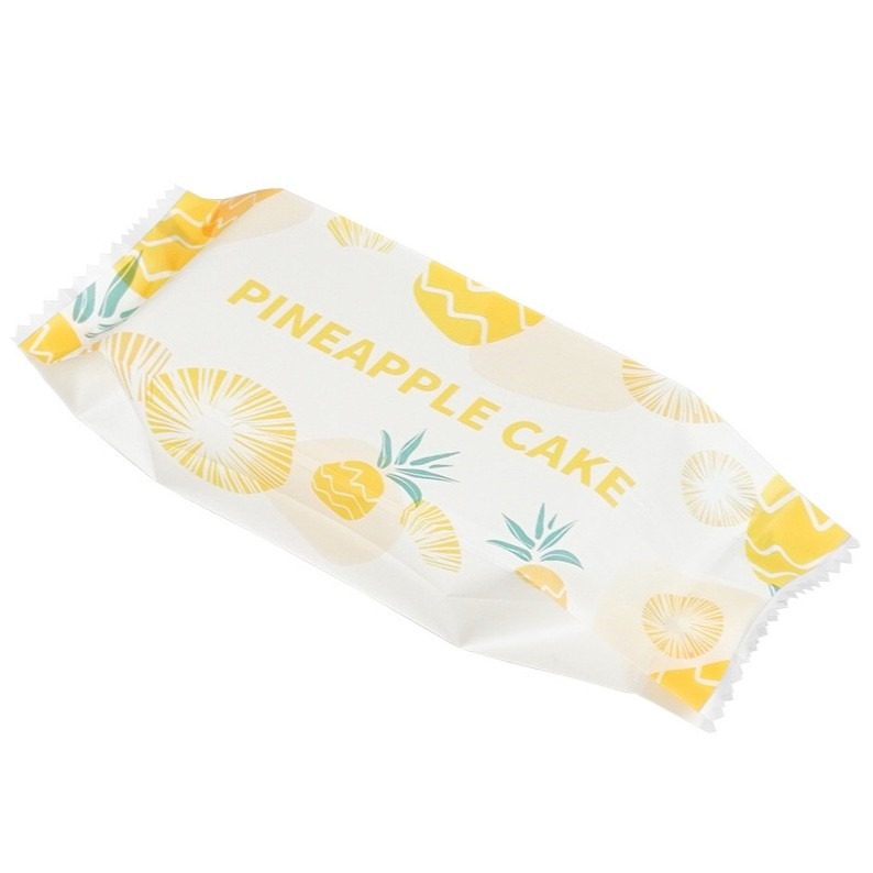 ◎4.5*13.5+2.5cm◎簡約卡通英文鳳梨酥包裝袋(約100只裝)/開運酥方塊酥曲奇餅點心袋/鳳梨雪花酥包裝袋-細節圖4