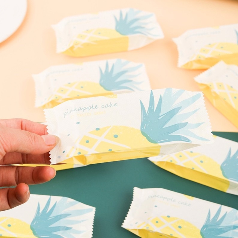 ◎4.5*13.4+2.5cm◎新款台灣鳳梨酥包裝袋(約100只裝)/開運酥方塊酥曲奇餅點心袋-細節圖3