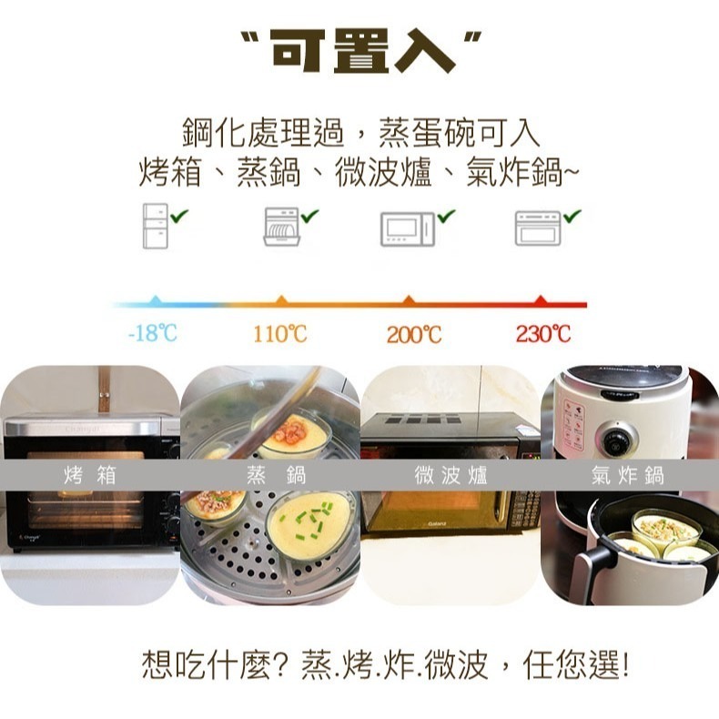 ◎200~300ml◎鋼化玻璃蒸蛋碗(附矽膠蓋)/蒸菜碗/微波烤箱耐高溫耐低溫透明碗/早餐雞蛋羹甜點玻璃碗-細節圖2
