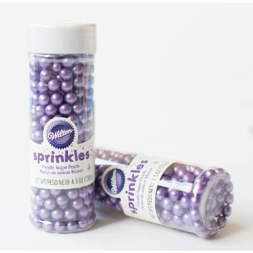 ▪6.5mm▪wilton可食用奶油裱花用糖珠(130g原裝瓶)/裝飾用金銀珠/糖珠/珍珠糖-細節圖4