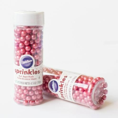 ▪6.5mm▪wilton可食用奶油裱花用糖珠(130g原裝瓶)/裝飾用金銀珠/糖珠/珍珠糖-細節圖5