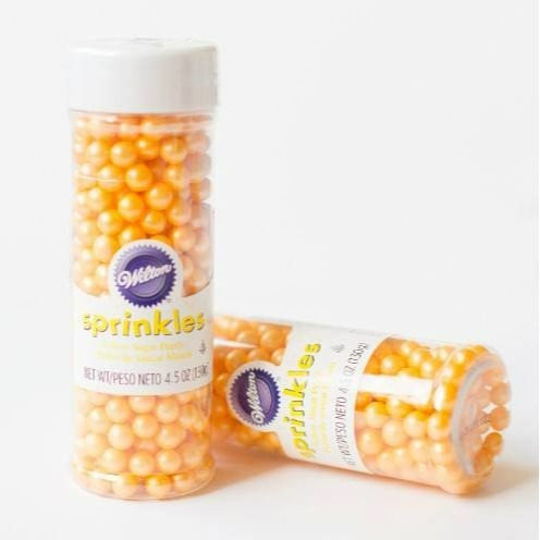 ▪6.5mm▪wilton可食用奶油裱花用糖珠(130g原裝瓶)/裝飾用金銀珠/糖珠/珍珠糖-細節圖6