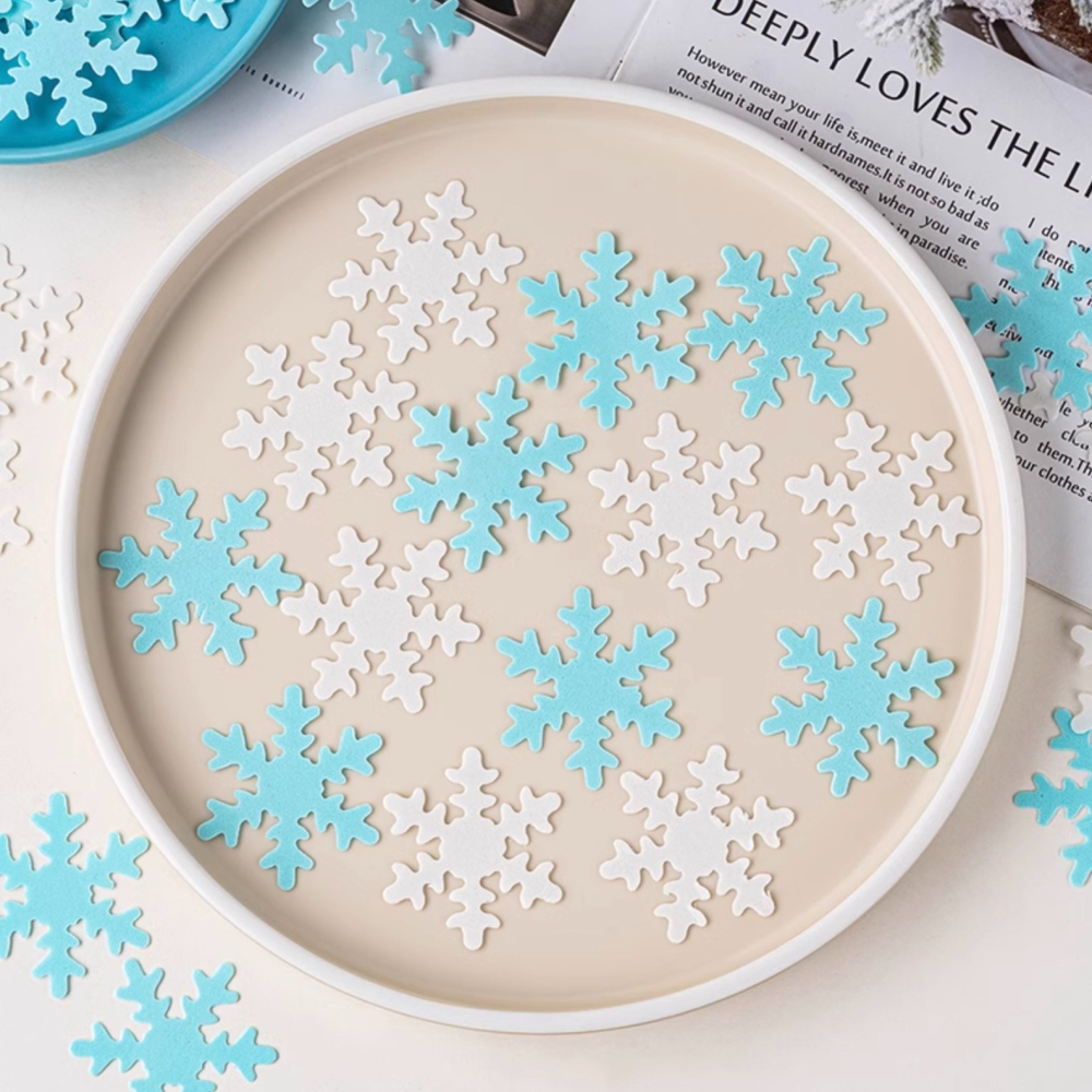 ◎20枚入/分裝盒◎聖誕雪花圖案蛋糕裝飾可食用糯米紙/威化紙/烘焙蛋糕DIY擺盤甜品裝飾-細節圖3