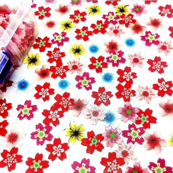 ◎20枚混裝◎樱花星空棒棒糖可食用糯米紙/透明糖水晶糖蛋糕裝飾/威化紙/烘焙蛋糕DIY擺盤甜品裝飾-細節圖3