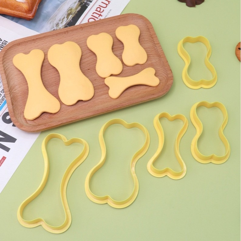 ◎5件組◎DIY骨頭翻糖印模餅乾模/蛋糕饅頭模具/餅乾模具套裝/造型塑料餅乾壓印切模-細節圖3