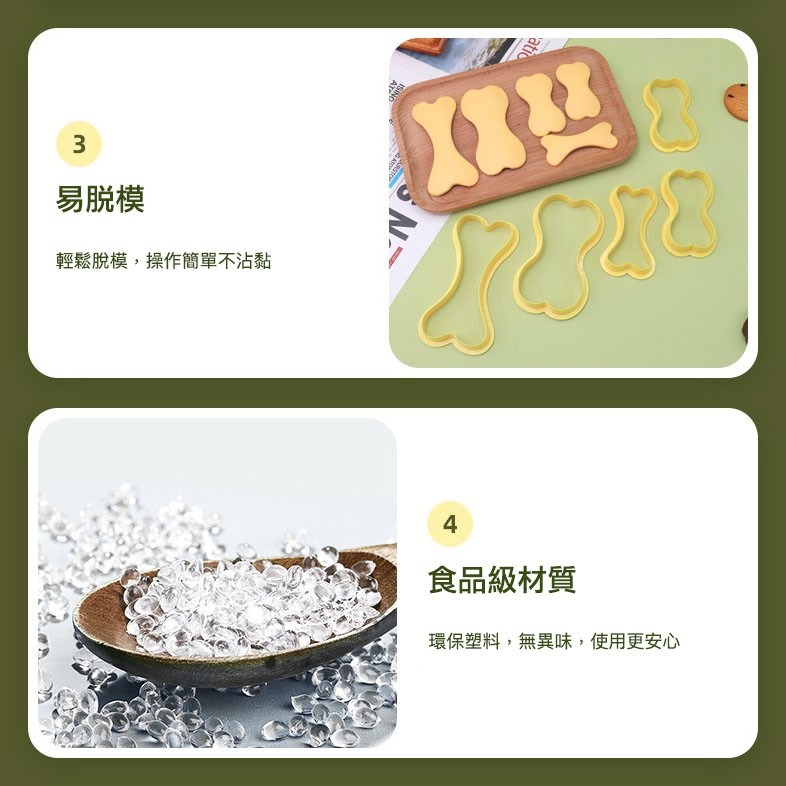 ◎5件組◎DIY骨頭翻糖印模餅乾模/蛋糕饅頭模具/餅乾模具套裝/造型塑料餅乾壓印切模-細節圖6