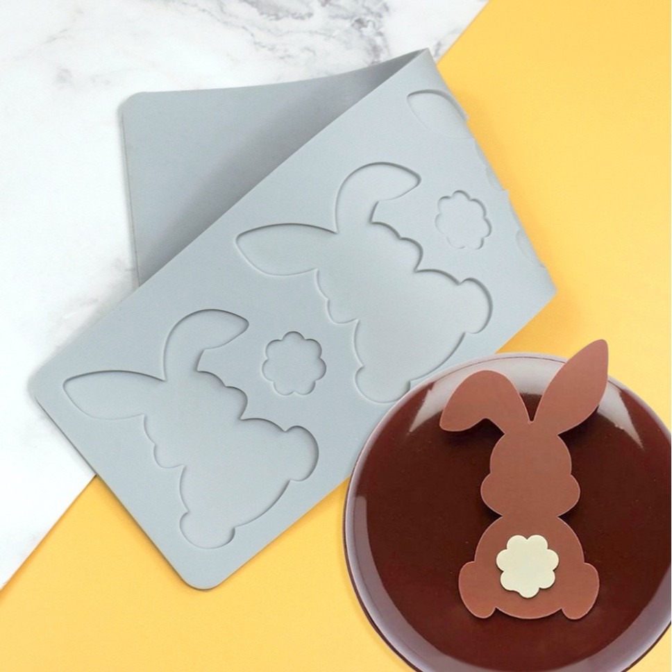 復活節恐龍小兔尾巴翻糖蕾絲墊/翻糖蛋糕矽膠模/DIY巧克力創意裝飾/脆片烘焙模具-細節圖2