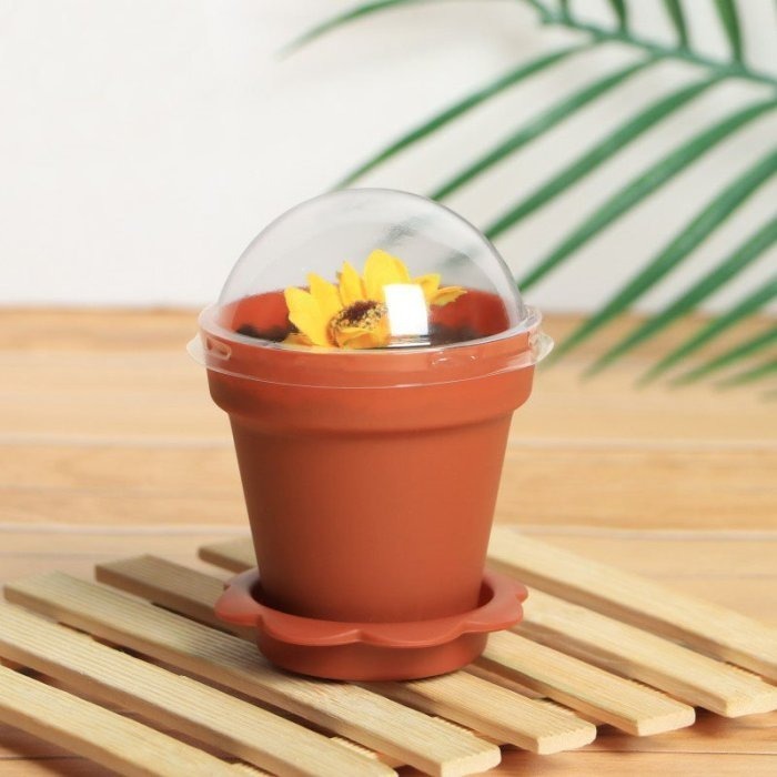 ◎20組入◎盆栽蛋糕盆(蓋+杯+底+鏟為1組)/花盆蛋糕杯/西點冰淇淋慕斯杯-細節圖2