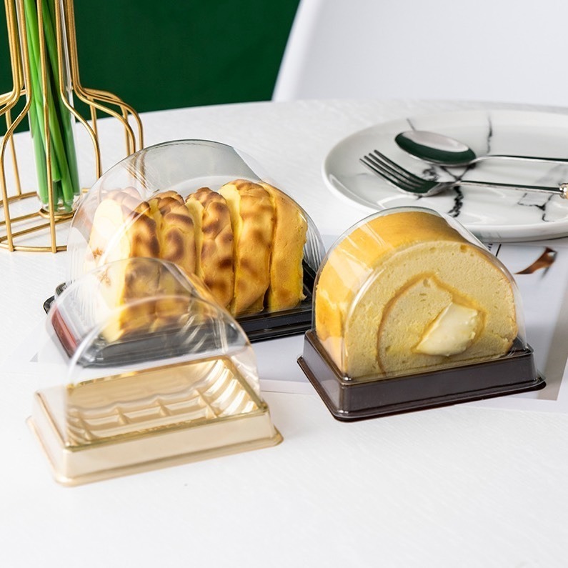 ◎小號◎單片式半圓式瑞士捲盒(10組or50組入)/虎皮卷盒/西點蛋糕盒/點心盒/麵包盒/蛋糕盒/吸塑包裝盒-細節圖4