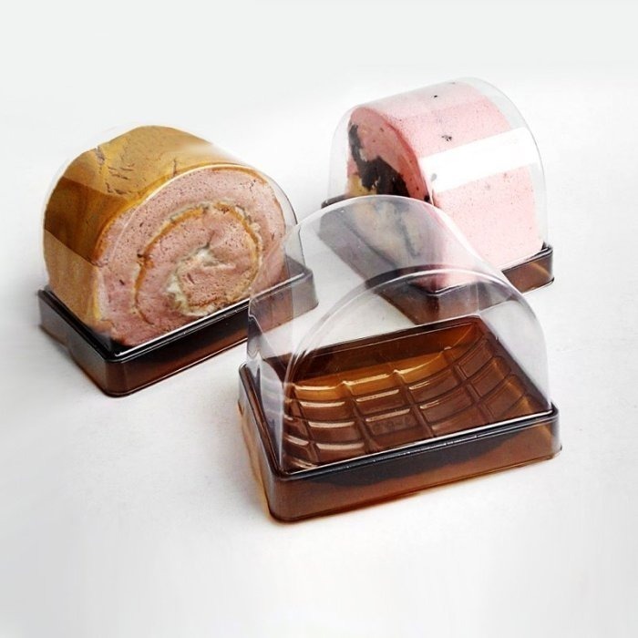 ◎小號◎單片式半圓式瑞士捲盒(10組or50組入)/虎皮卷盒/西點蛋糕盒/點心盒/麵包盒/蛋糕盒/吸塑包裝盒-細節圖5
