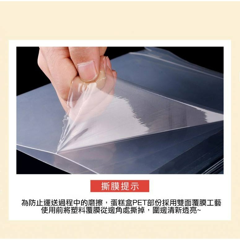 ▪5組入▪PET透明慕斯瑞士蛋糕捲手提盒/長方形可透視烘焙包裝禮品盒/紙塑合一雙面覆膜紙盒-細節圖6