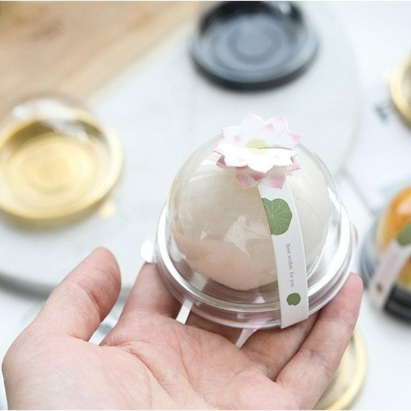 圓形吸塑月餅盒(底托+蓋為1組)/月餅托/蛋黃酥包裝盒/雪媚娘盒-細節圖4