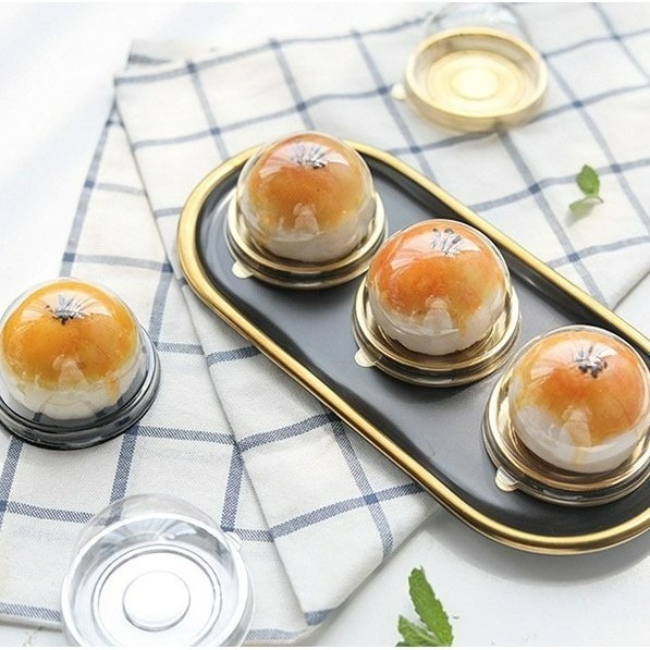 圓形吸塑月餅盒(底托+蓋為1組)/月餅托/蛋黃酥包裝盒/雪媚娘盒-細節圖5