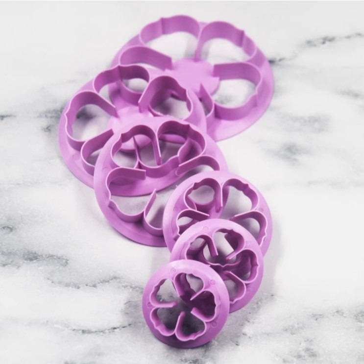 ▪6件組▪多肉玫瑰系列立體彈簧餅乾壓模/3D立體葉子塑料翻糖模具/聖誕葉造型餅乾切模/軟陶土切模-細節圖3