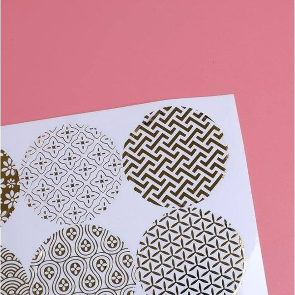 ◎3張=27枚◎透明圓形燙金婚禮封口貼紙/烘焙禮盒包裝貼/餅乾袋貼紙/烘焙包裝盒封口貼/中秋月餅裝飾貼紙-細節圖4