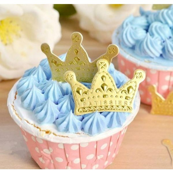 ▪50入▪小皇冠金卡蛋糕插片/甜點裝飾插牌-細節圖3