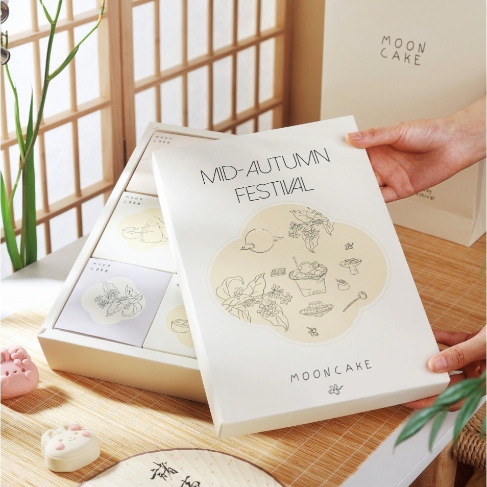 桂兔中秋月餅包裝盒/中秋禮盒蛋黃酥手提盒/牛軋糖禮品盒套裝/鳳梨酥雪媚娘泡芙包裝禮物盒/DIY創意糖果禮品盒-細節圖5