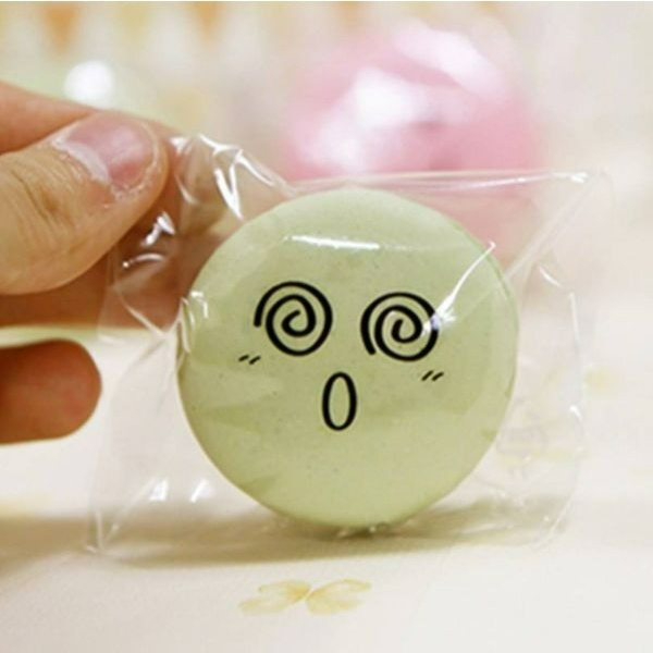 ▪2張/共18枚▪笑臉標籤貼/馬卡龍餅乾裝飾貼/烘焙包裝透明不乾膠貼紙/封口貼-細節圖3