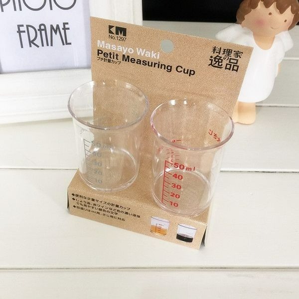 ▪2入▪日本KM樹脂50ml量杯/烘焙廚房料理小量杯/塑料刻度量杯量筒/液體測量工具-細節圖5
