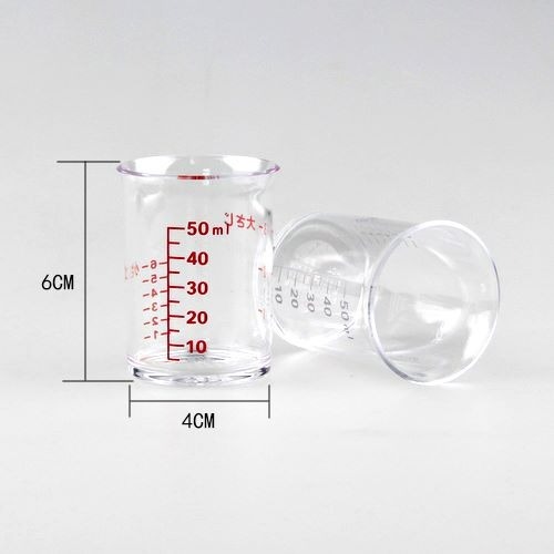 ▪2入▪日本KM樹脂50ml量杯/烘焙廚房料理小量杯/塑料刻度量杯量筒/液體測量工具-細節圖7