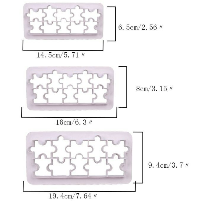 ▪3件組▪正方形菱形三角形拼圖橢圓形餅乾壓模/馬賽克蜂巢翻糖切模/創意糖花工具/基礎圖形壓花條-細節圖9