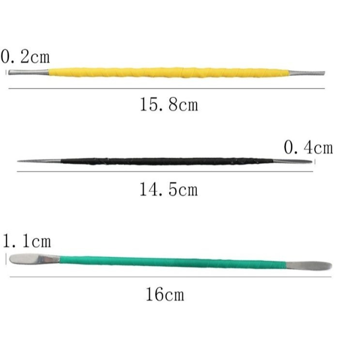 ▪3支組▪翻糖人偶不銹鋼塑形工具/開臉造型泥塑刀/塑形刀-細節圖4