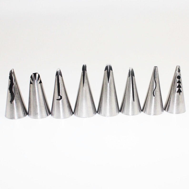 ◎9件套◎裙邊不銹鋼裱花嘴組/304不銹鋼內外無縫/曲奇蛋糕奶油裱花DIY烘焙工具-細節圖5