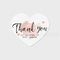 ◎10張/包◎心形粉色英文感謝卡/銅版紙卡片/thank you禮品包裝卡-規格圖4