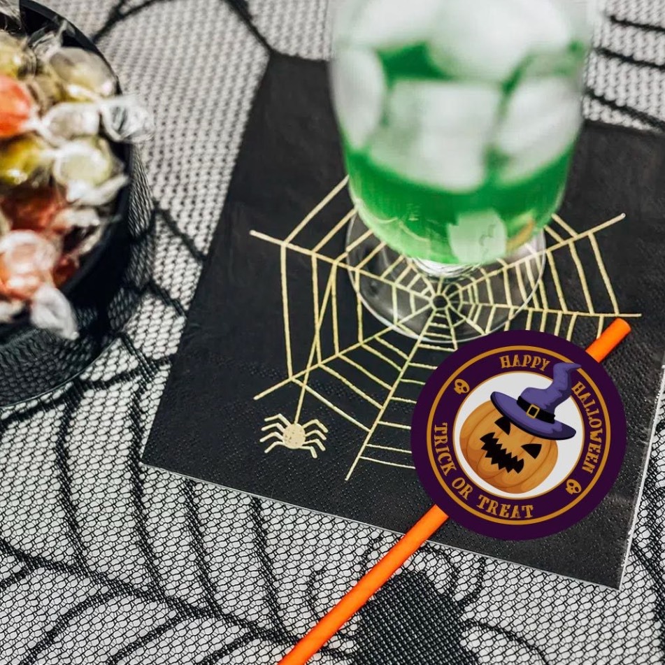 ◎3張/共42枚◎萬聖節幽靈封口貼紙/烘焙禮盒包裝貼/餅乾袋貼紙/烘焙包裝盒封口裝飾貼紙-細節圖4