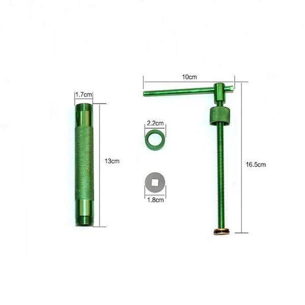 旋轉式翻糖合金擠泥器/軟陶黏土擠泥槍/油泥陶藝裱花擠條工具/精雕泥槍-細節圖5