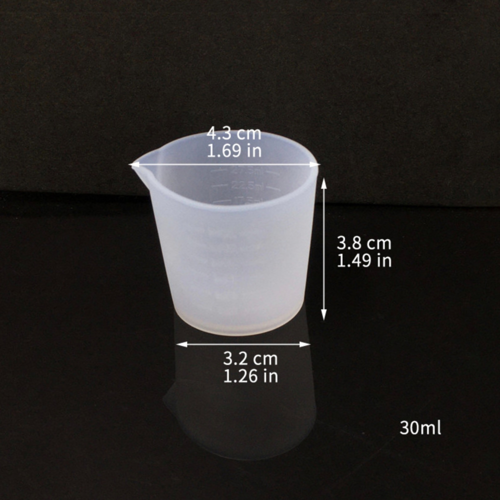 ▪100ml/250ml▪免洗矽膠量杯量杯/烘焙廚房料理小量杯/塑料刻度量杯量筒/水晶滴膠樹脂液體測量工具-細節圖4