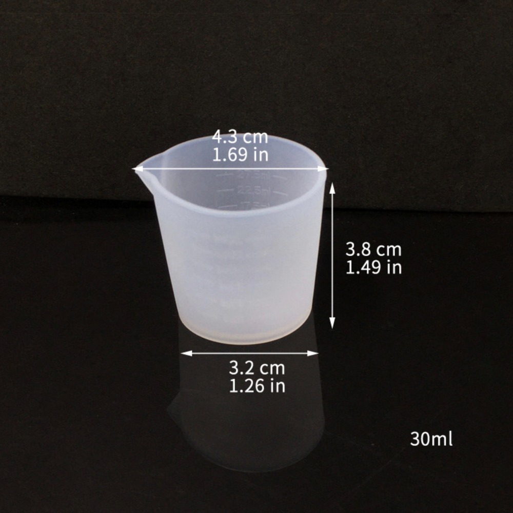 ▪100ml/250ml▪免洗矽膠量杯量杯/烘焙廚房料理小量杯/塑料刻度量杯量筒/水晶滴膠樹脂液體測量工具-規格圖1