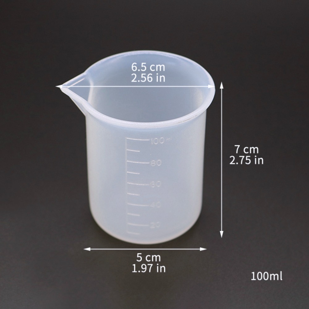 ▪100ml/250ml▪免洗矽膠量杯量杯/烘焙廚房料理小量杯/塑料刻度量杯量筒/水晶滴膠樹脂液體測量工具-規格圖2