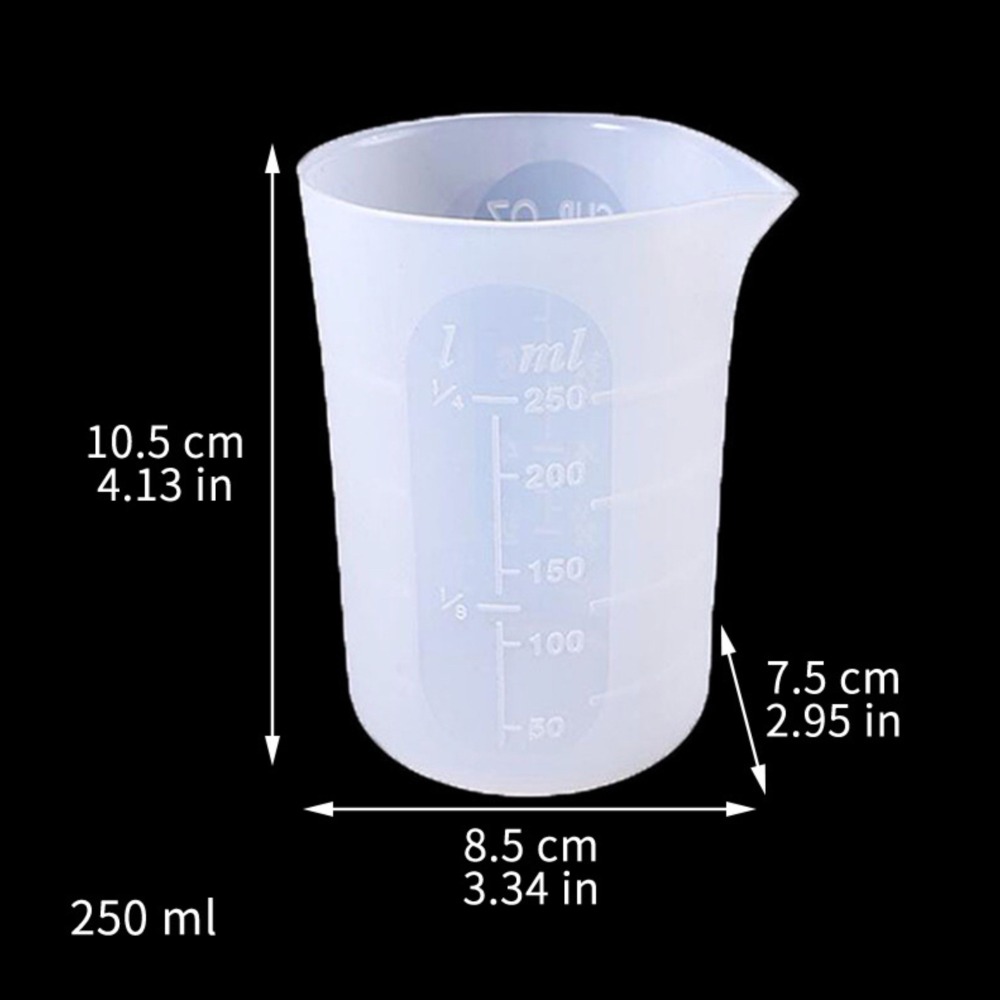 ▪100ml/250ml▪免洗矽膠量杯量杯/烘焙廚房料理小量杯/塑料刻度量杯量筒/水晶滴膠樹脂液體測量工具-規格圖6