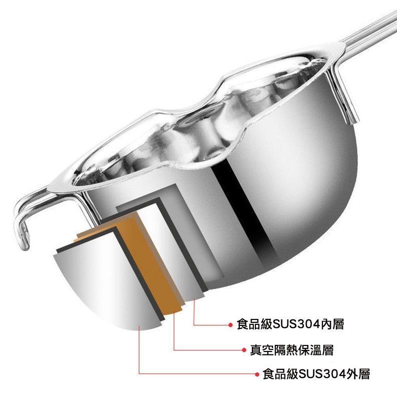 不銹鋼材質巧克力奶油融化碗/加熱鍋/化蠟鍋/香氛蠟燭製作工具/隔水加熱鍋/巧克力融化鍋-細節圖3