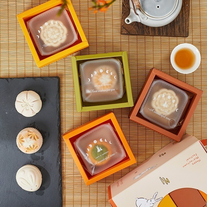 ◎2入◎創意中秋月餅疊放式手提包裝盒/中秋禮盒蛋黃酥手提盒/牛軋糖禮品紙盒/鳳梨酥雪媚娘泡芙包裝禮物盒-細節圖4