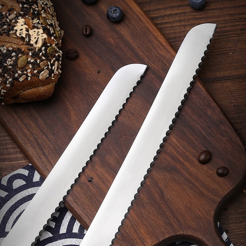 ◎10/12吋◎蛋糕捲專用不銹鋼窄邊鋸齒刀/不掉渣麵包刀/切片切面不掉渣蛋糕分片刀/吐司鋸刀/烘焙刀具-細節圖2