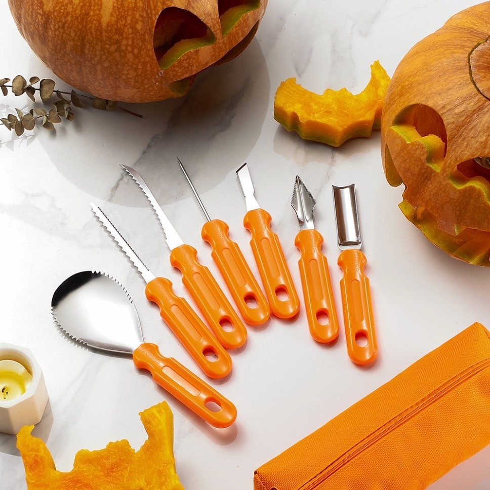 ◎7件組◎萬聖節南瓜雕刻工具(贈收納袋)/Halloween Pumpkin Carving Tool/南瓜刀-細節圖3