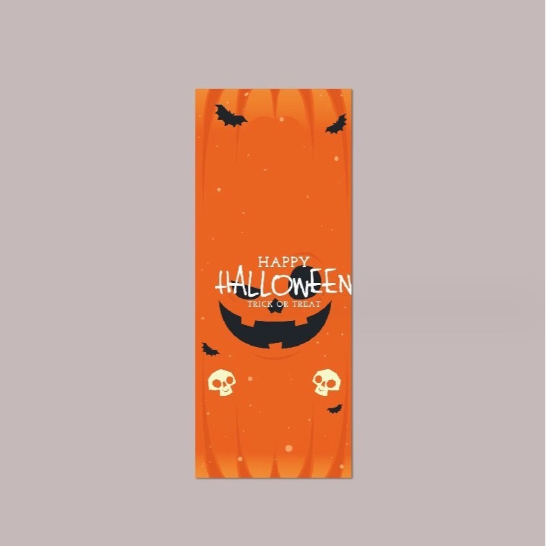◎10張=10枚◎萬聖節南瓜鬼屋長方形封口貼紙/禮盒包裝貼/餅乾袋貼紙/搞怪卡通趣味烘焙包裝盒封口裝飾貼紙-細節圖6