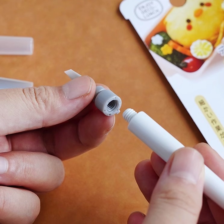 ◎出口日本塑膠材質三角3頭刻刀/蛋水果雕刻工具/便當小工具/雕刻切刀-細節圖4