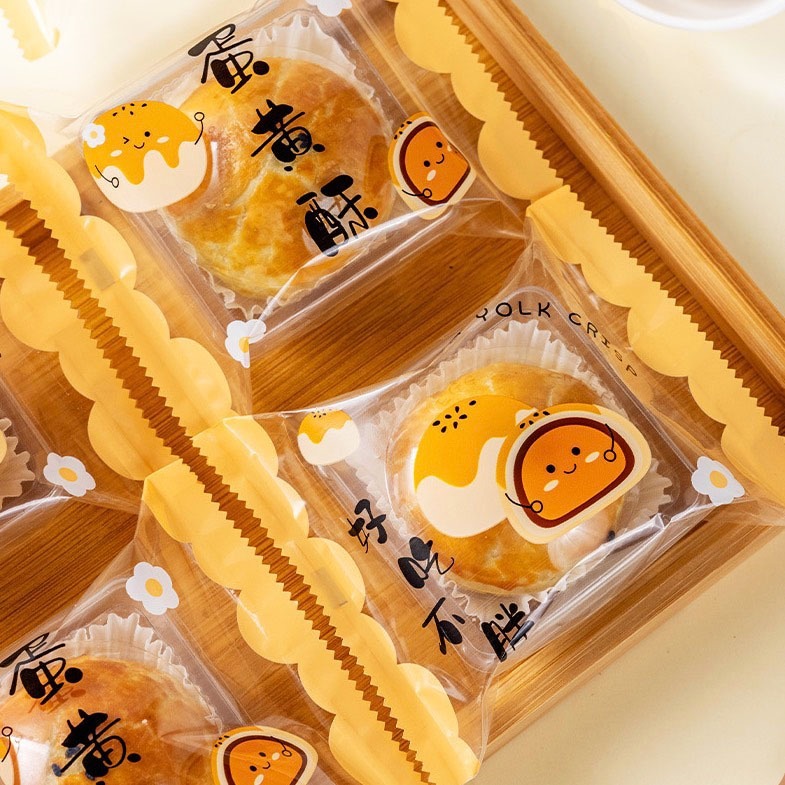 ▪11x15cm▪可愛蛋黃酥機封袋(混搭約100只/包)/月餅蛋黃酥食品包裝袋-細節圖2