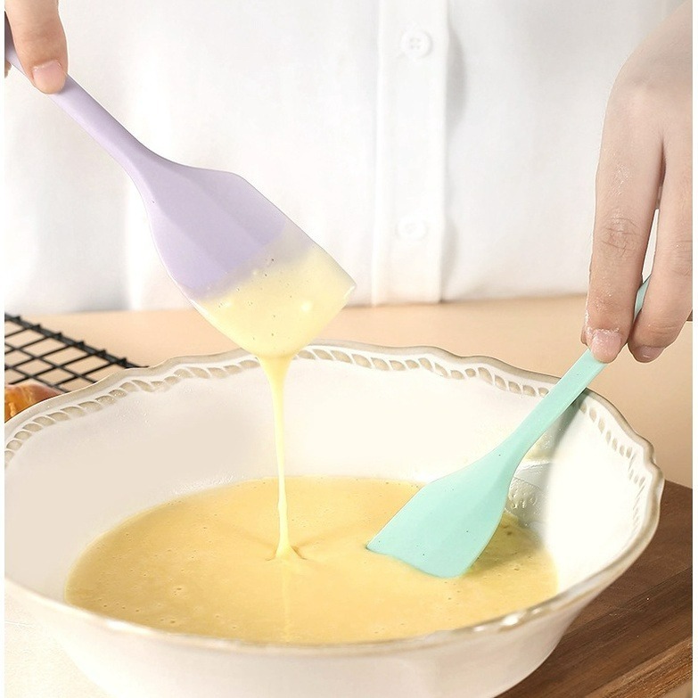 ◎小/中/大號◎ 一體成型食品級矽膠奶油巧克力攪拌刮刀(顏色隨機)/耐高溫矽膠刮板奶油蛋糕抹刀烘焙鏟刀-細節圖4