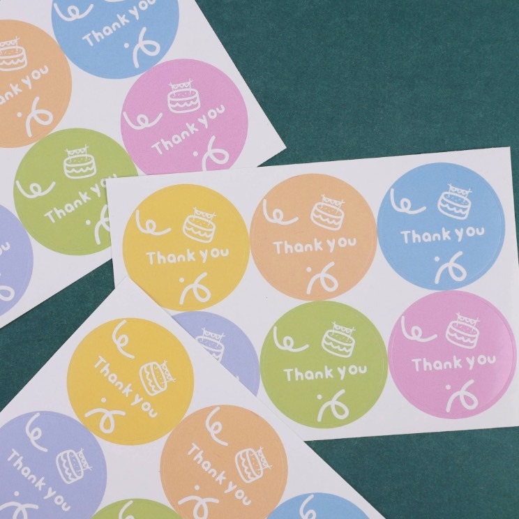 ◎3張=18枚◎ins風可愛莫蘭迪卡通小熊thank you封口貼紙/禮盒包裝貼/餅乾袋貼紙/多功能標記手帳貼紙/烘焙裝-細節圖4