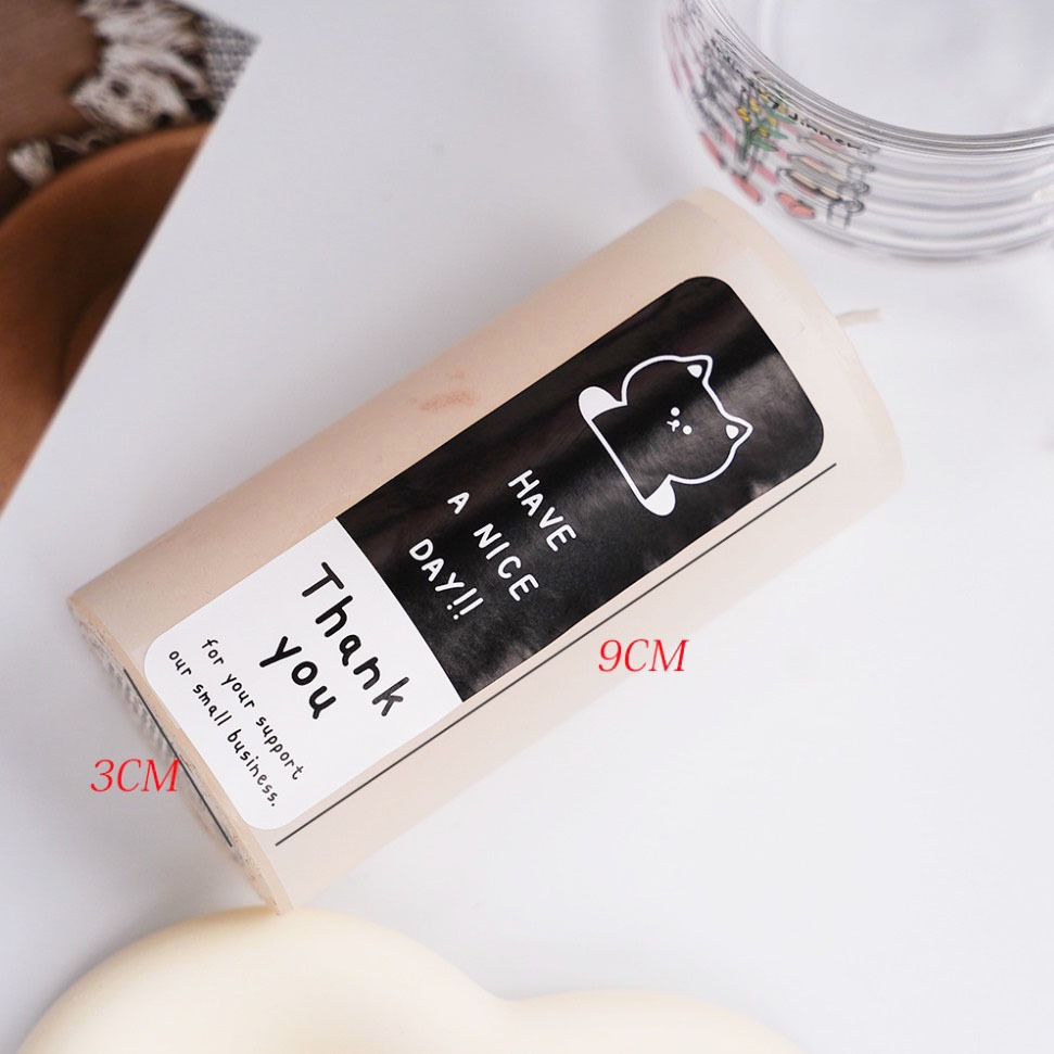 ◎5張=15枚◎長條封口貼紙/禮盒包裝貼/餅乾袋貼紙/多功能標記手帳貼紙/THANK YOU烘焙裝飾貼紙-細節圖4