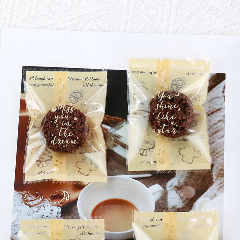 ◎5.5*8.5/7*10cm◎可愛烘焙時光機封袋/太妃糖雪花酥餅乾袋/節日牛軋糖點心袋/巧克力糖果包裝袋-細節圖3