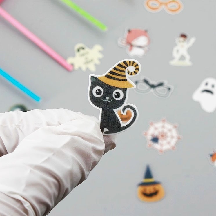 卡通萬聖節水晶棒棒糖用可食用糯米紙/威化紙/冷盤烘焙裝飾/蛋糕甜點冷盤裝飾-細節圖3