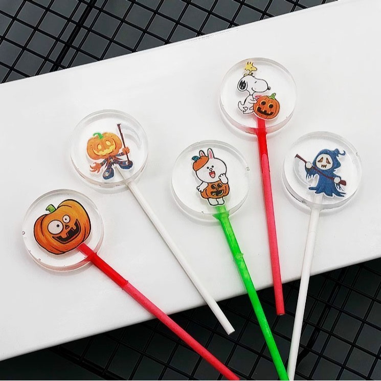 卡通萬聖節水晶棒棒糖用可食用糯米紙/威化紙/冷盤烘焙裝飾/蛋糕甜點冷盤裝飾-細節圖4