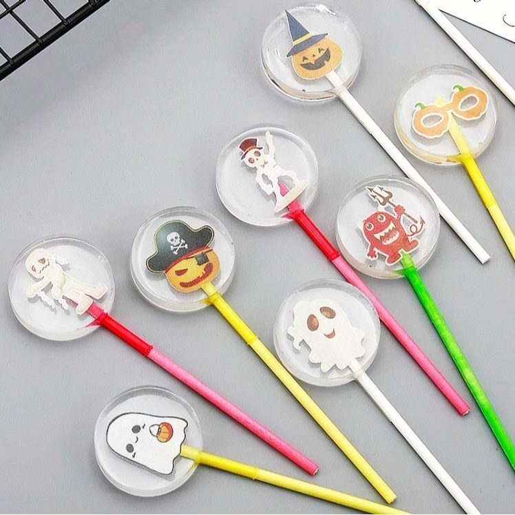 卡通萬聖節水晶棒棒糖用可食用糯米紙/威化紙/冷盤烘焙裝飾/蛋糕甜點冷盤裝飾-細節圖6